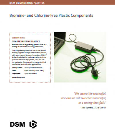 Bromine and Chlorine Free Plastic Components